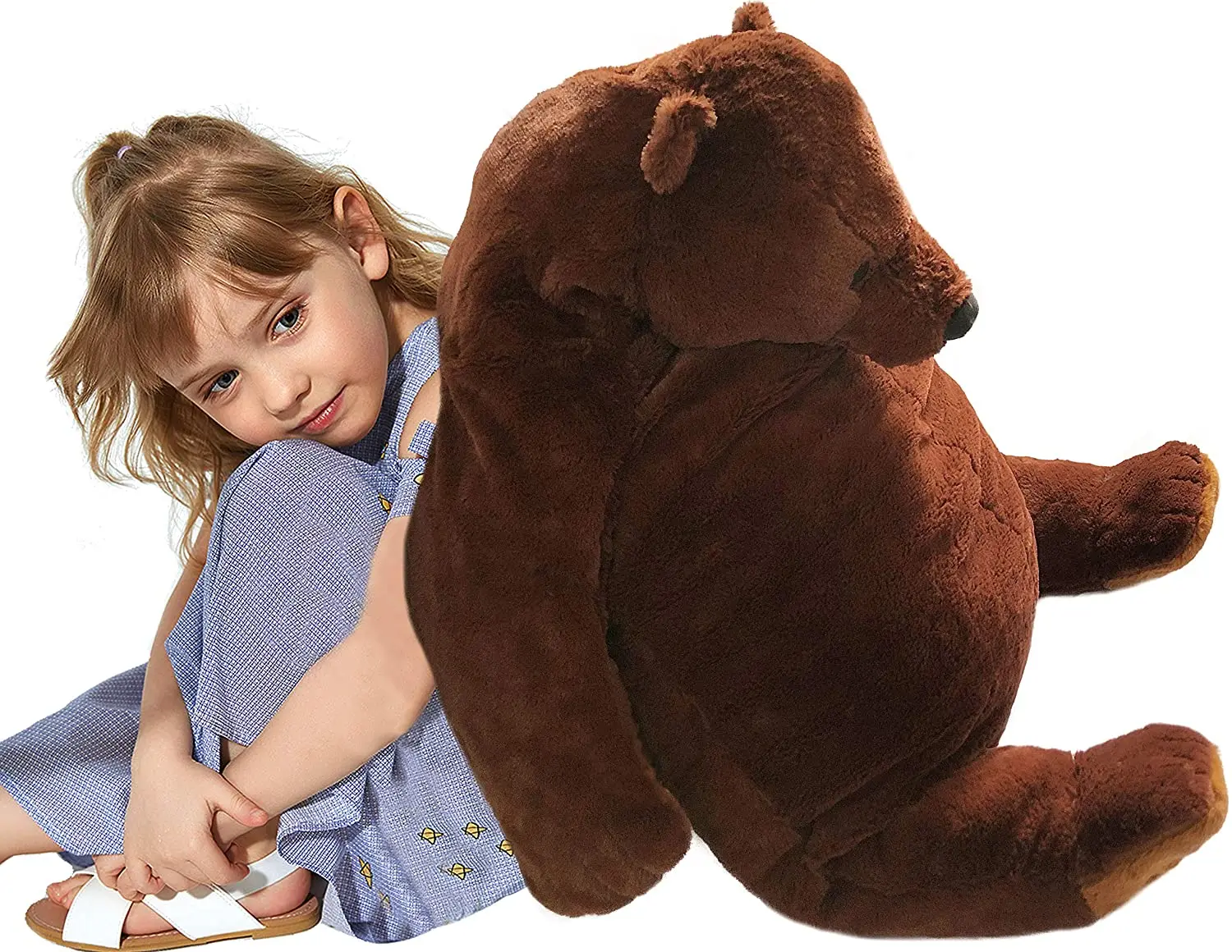 

Giant Soft Teedy Bear Plush Stuffed Animals Toy, Jumbo Brown Bear Cuddle Pillow Decor, for Valentine's Day Birthday Gift, 39.4In