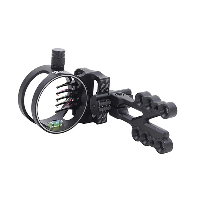 1 шт. пятиконтактный прицел для стрельбы из лука с бантом и стрелой черный