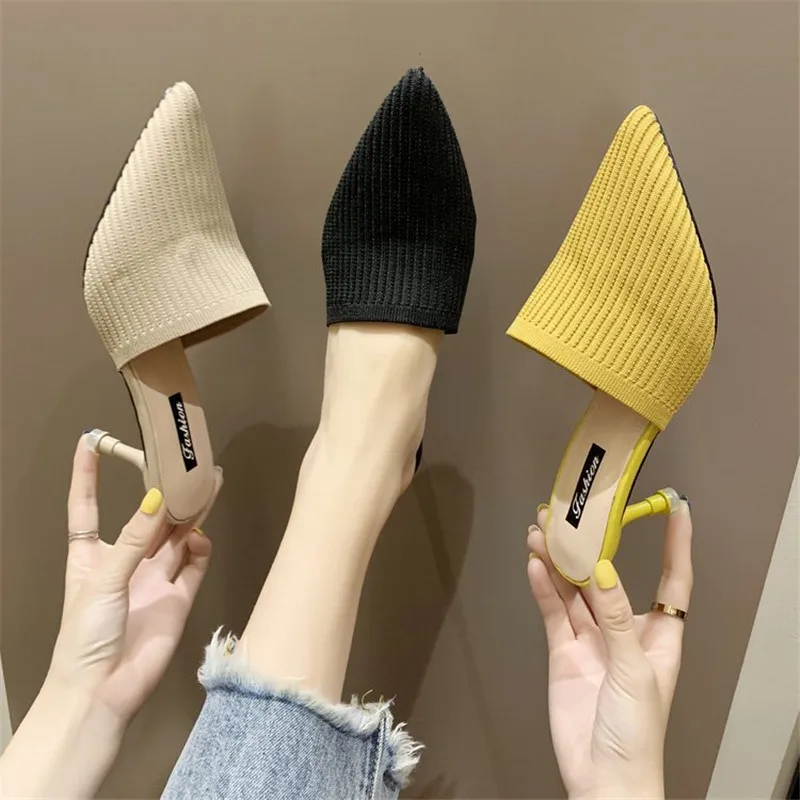 

Fashion Women Sandals Summer Shoes Party High Heel Stiletto Flat Casual Summer Sandals Women High Heels Gladiator Stretch Fabric