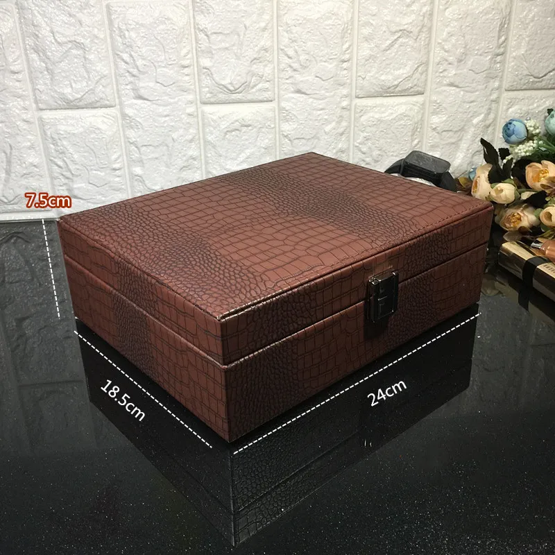 

Beauty Jewelry Box Leather New Rings Organizer Ear Studs Jewellry Display Stand Holder Rack Showcase Plate Makeup Storage Boxes