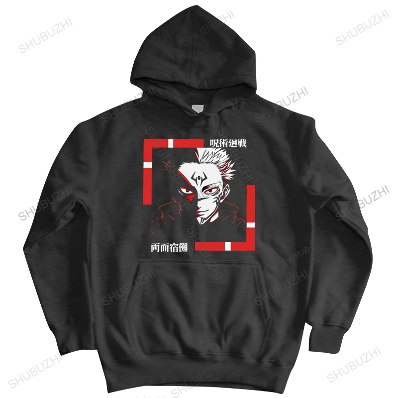 

Мужская хлопковая толстовка с капюшоном, с принтом манга, джуютсу, кайсен, красивая толстовка с капюшоном, повседневная приталенная одежда ...