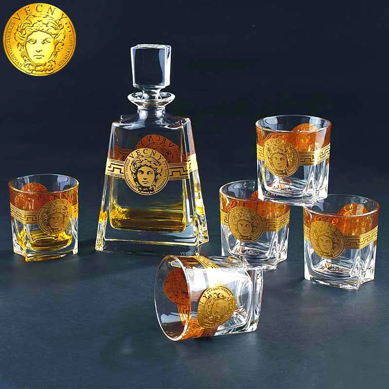 Набор хрустальных бокалов для виски набор питья сепаратор вина и 6 свадебные
