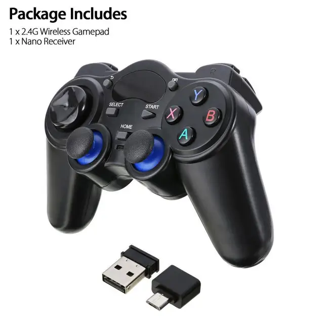 New 2.4G Controller Gamepad Android Wireless Joystick Joypad With OTG Converter For PS3/Smart Phone For Tablet PC Smart TV Box 6