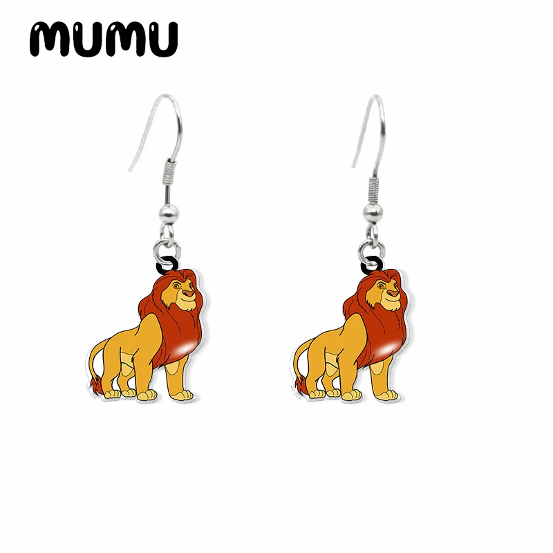 Новинка 2020 висячие серьги Король Лев акриловые с симбой и баной ювелирные