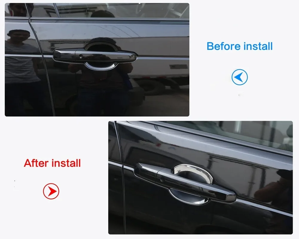 

For Land Rover Discovery 5 2017 Exterior Door Handle Bowl Cover Trim 4pcs