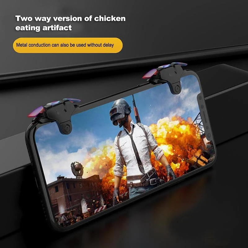 2 шт. для мобильного контроллера PUBG геймпад Free Fire L1 R1 триггер металлический ключ