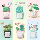 Наклейка на выключатель в виде животного, единорога, мультяшный 3D декор для комнаты, настенный силиконовый светящийся светильник ключатель на выключатель, настенный стикер