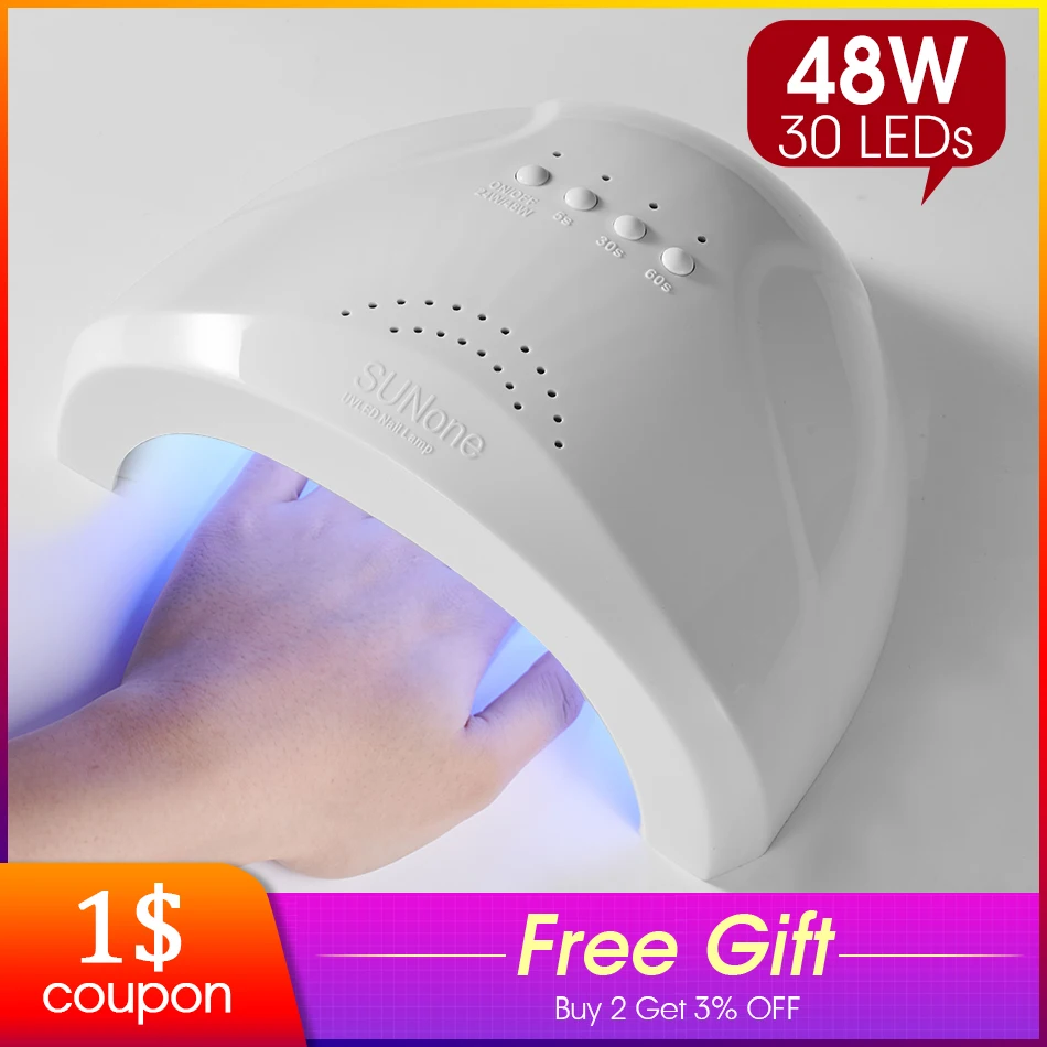ROHWXY SUN One 48 Вт лампа для ногтей УФ светодиодный Сушилка маникюрная ледяная сушки