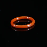 natural red 3mm agate jade rings jewelry gemstone band ring jade stones for women men jewellery rings pinky ring round rings