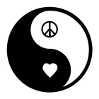 S51975 различные размерыцвета виниловые наклейки на машину Decal Yin Yang, Love  Инь Янь, Любовь мотоциклетные декоративные аксессуары