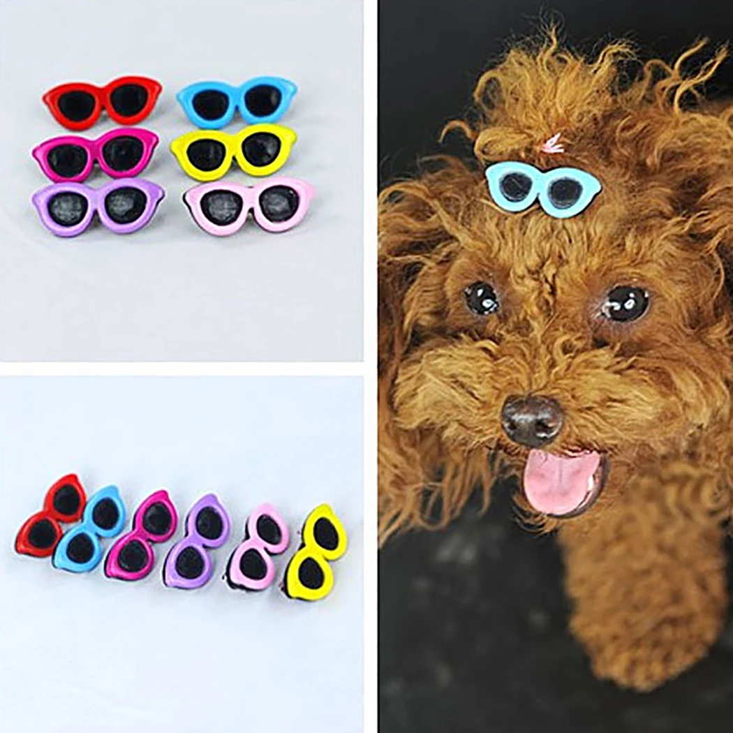 10 шт. Солнцезащитная форма очков заколка на волосы для домашних животных собачий