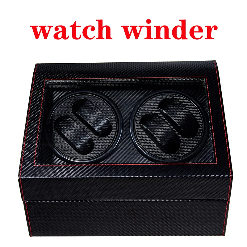 Luxury Fashion High Quality Watch Winder Mover Open Motor Stop Automatic Watch Rotator Display Box Winder Remontoir Wood Leather