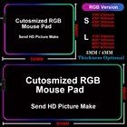 Коврик для мыши со светодиодной подсветкой, с резиновой основой, нескользящий, с RGB-подсветкой