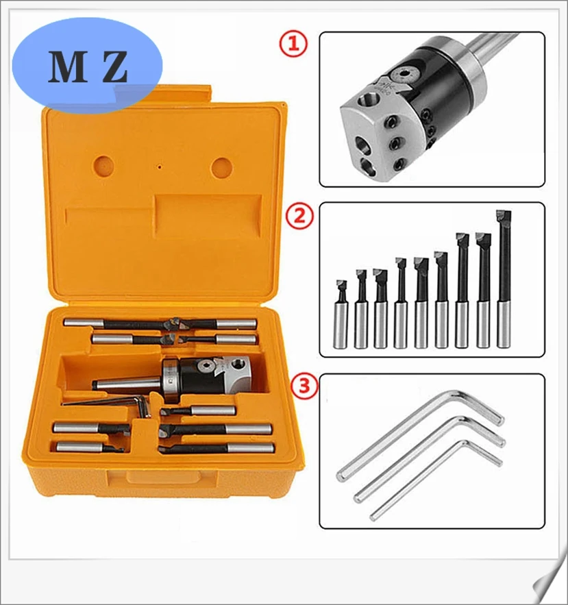 

1 комплект BT30 NT30 R8 C20 MT1 MT2 MT3 MT4 F1 держатель инструмента + Расточная головка f1 2 дюйма 50 мм + 9 шт. 12 мм адаптер держатель инструмента грубый отверс...