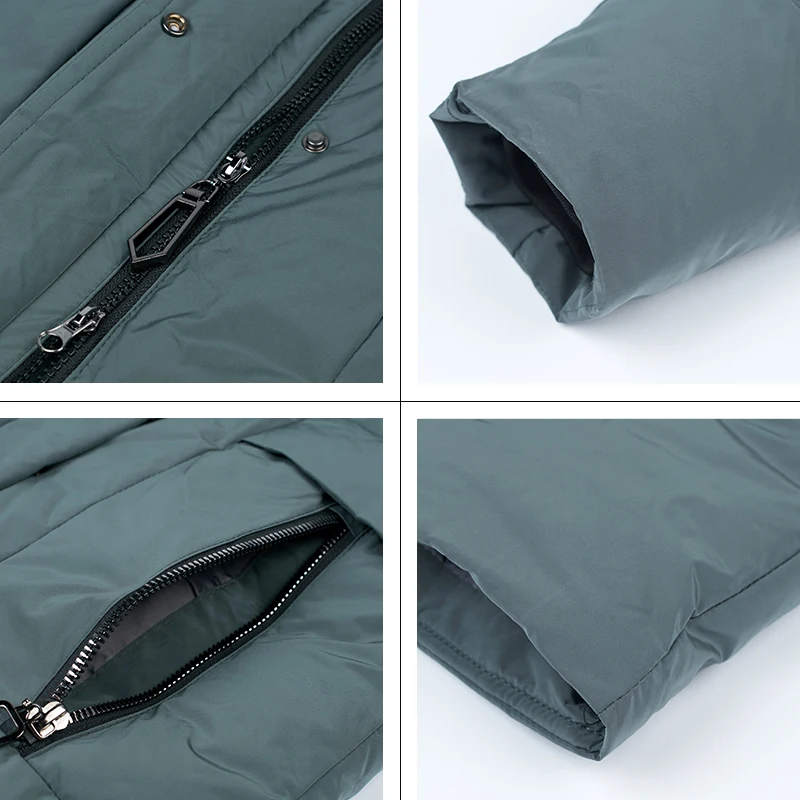 Женский длинный пуховик GASMAN 2021 Повседневная теплая зимняя парка