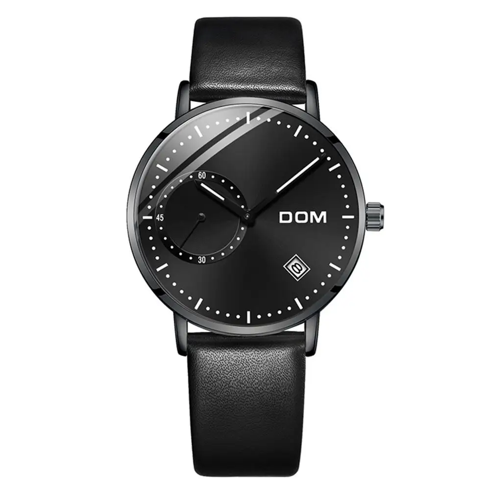 M-302BL-1M DOM часы мужские спортивные повседневные Простые мужские часы с синим лицом Водонепроницаемые часы с календарем уникальные модные повседневные кварцевые мужские нарядные часы M-302 - Цвет: M-302BL-1M