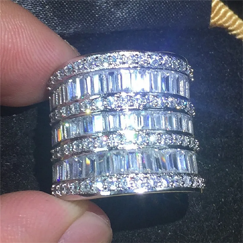 Блестящее серебряное коктейльное кольцо 925 пробы ювелирное изделие на пальце