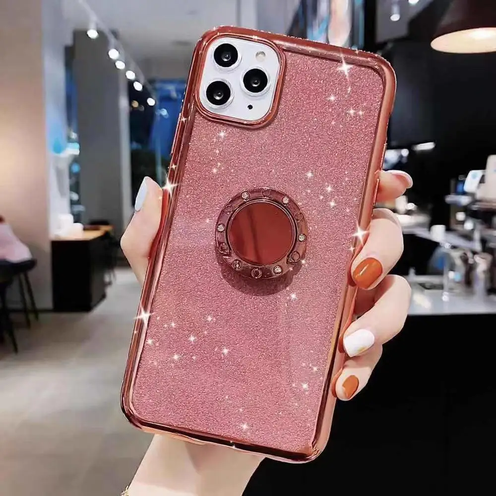 Фото 100 шт 3D Алмазный чехол для iPhone 11 Pro Max XR XS Max чехол с кольцом для iPhone 6 6s 7 8 plus чехол Бесплатная доставка №3