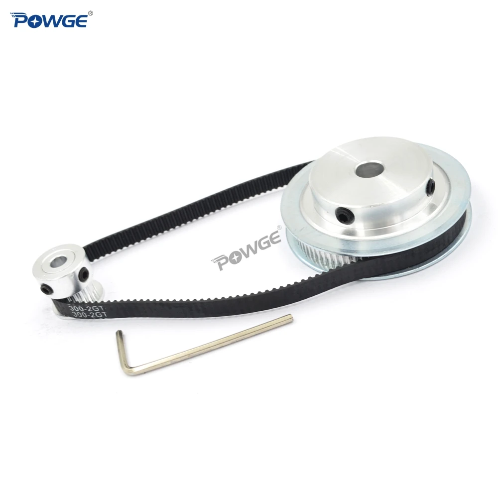 Синхронный зубчатый шкив POWGE 2 м/2 ГТ 20 зубьев 80 отверстие 5-20 мм комплект из 20T:80T