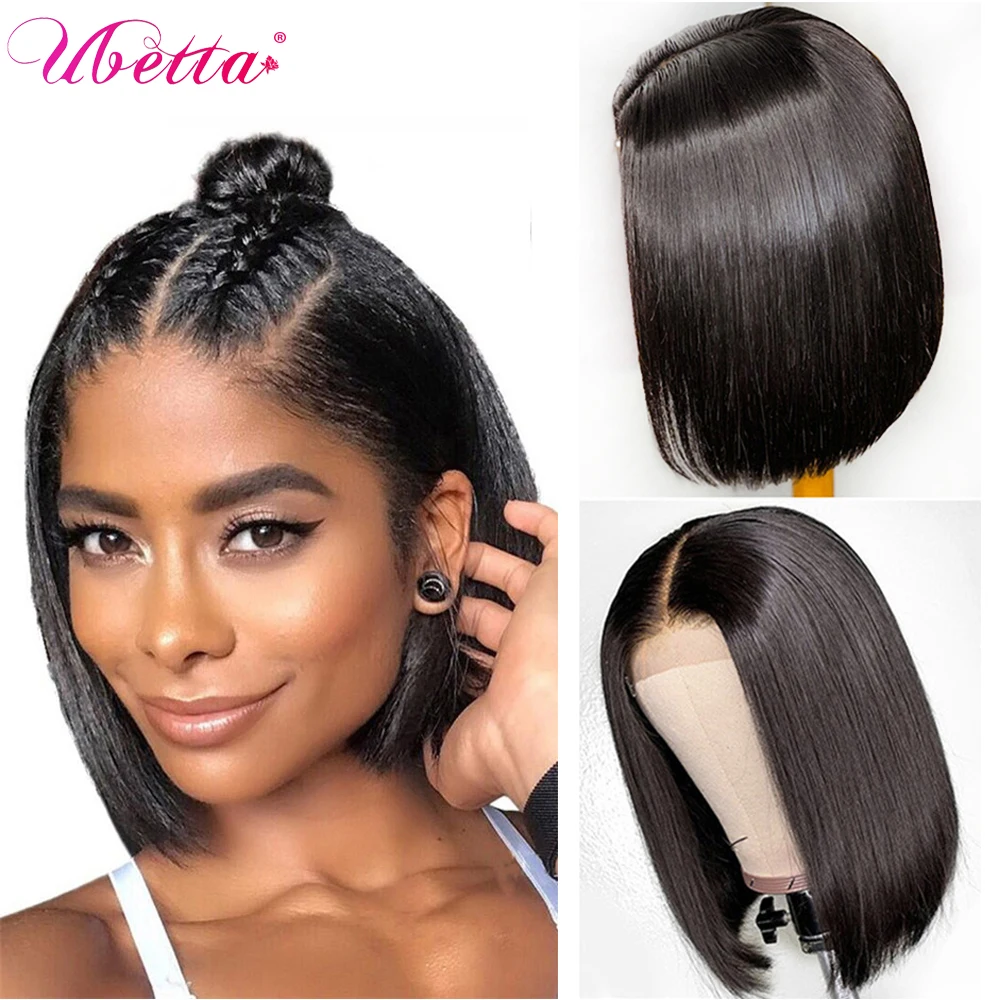 Bob Lace Closure Wigs Straight Human Hair Wigs For Women Brazilian Hair Wigs Pre-plucked 4x4 Lace Closure Wig Natural Hairline