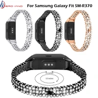 replacement stainless steel wristband rhinestone for samsung galaxy fit sm r370 watch strap for watches bracelet watch band