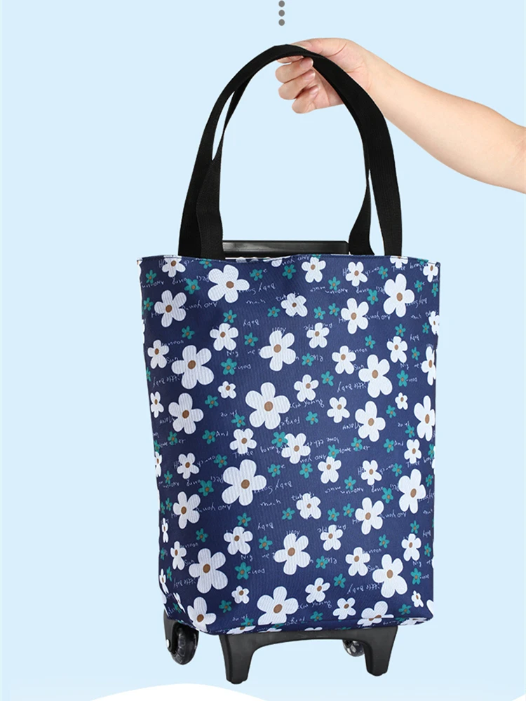 

B-LIFE Shopping Trolley Grocery Bag with Wheels Backpack Straps for Women Travel Trip Vacations Camping Beach Play Picnic Carts