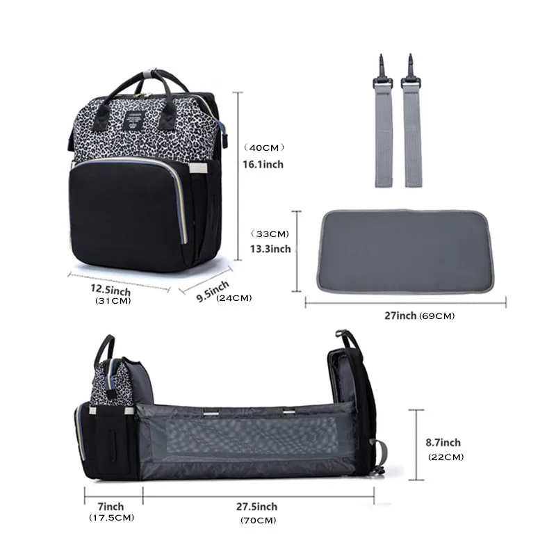 

Baby Diaper Bag Backpack Large Capacity Mommy Maternity Fashion Bebe Nappy Handbags Stoller Organzier For Newborn Care