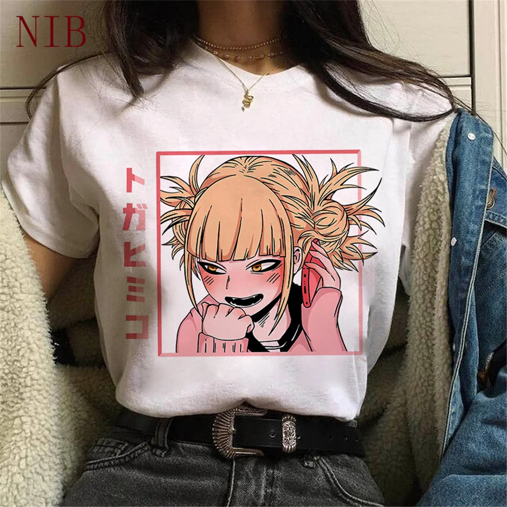 

Kawaii cartoon Himiko Toga print T shirt Harajuku Japanese cartoon anime t shirt women oversized gothic punk women/men's T-Shirt