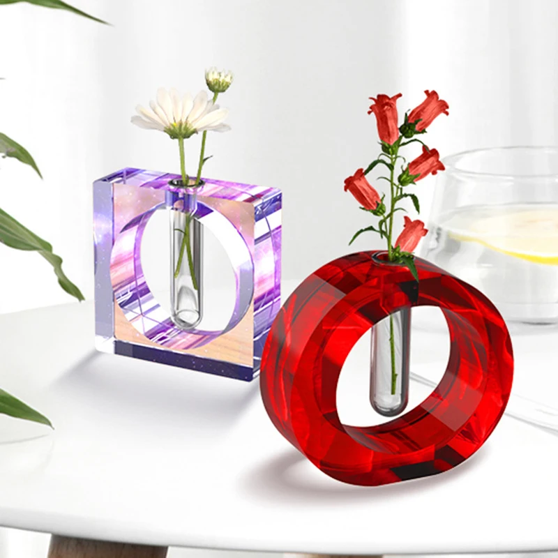 

Tube Vase Flower Resin Mold Kit DIY Handmade Test Tube Pot Silicone Moulds Home Decoration Living Room Office Table Vase