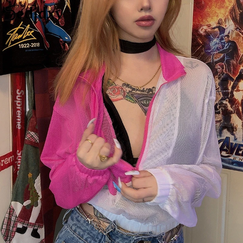 Новинки для женщин пикантные вечерние Клубные из сетчатой ткани с длинными