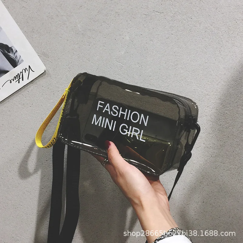 

2021 new European and American women's bag small square bag fashion all-match female bag shoulder bag jelly bag