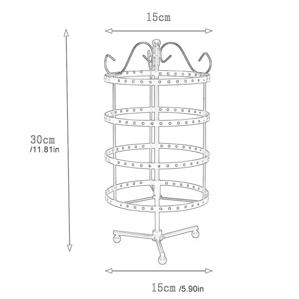 

Metal Round Jewelry Display Stand Creative Rotatable Home Decoration Storage Rack Jewelry Storage Rack