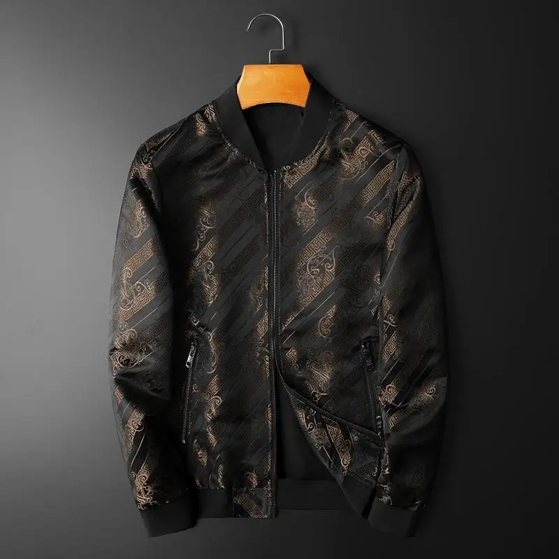 

2021 new baseball uniform jacket men's trend spring and autumn casual pattern plus size jacket top