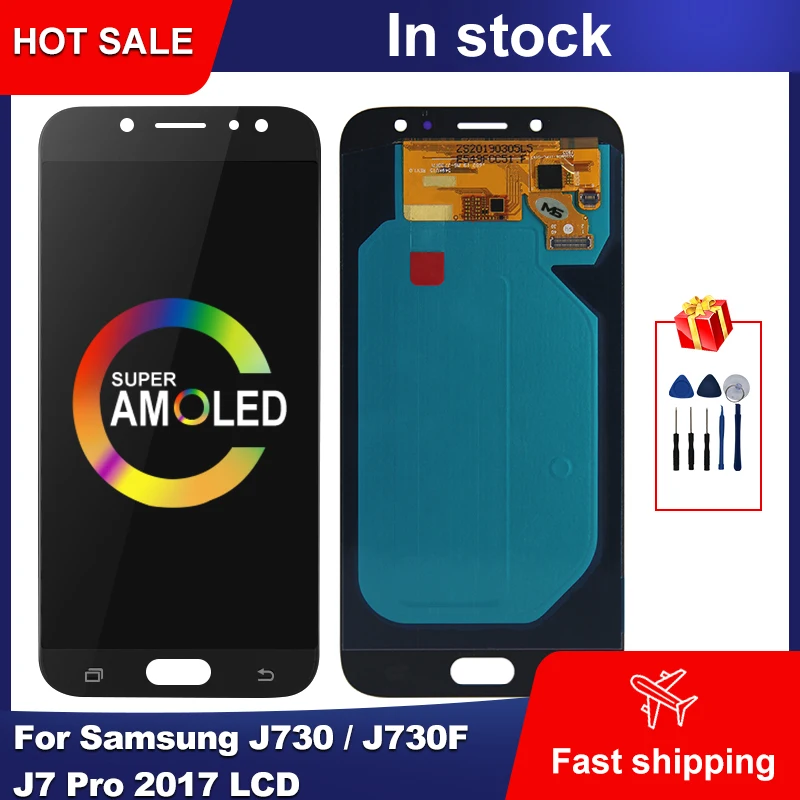 

ЖК-дисплей AMOLED 5,5 дюйма для Samsung Galaxy J730, J730F, J7 Pro, ЖК-дисплей с сенсорным экраном и дигитайзером в сборе для Samsung J730, дисплей