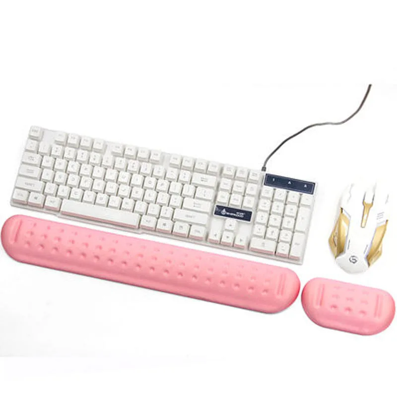 

Pink Memory Cotton Wrist Support for 87/104 keys Mechanical Keyboard Pad Wrist Pad Computer Office Keyboard Wristband