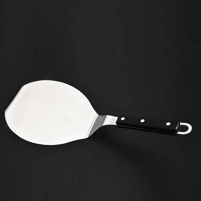 

Pizza Shovel Pastry Tools Accessories Pizza Peel Round Stainless Steel Non-stick Pizza Paddle Spatula With Oak Wooden Handle