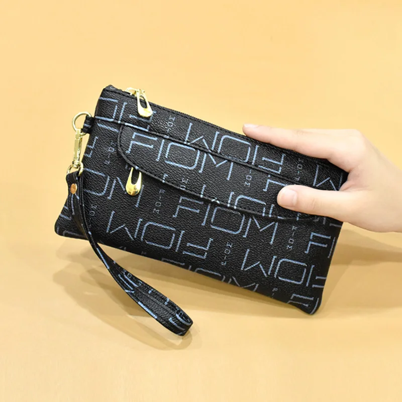 

2021 New Fashion Letter Prints Women Clutch Bags PU Leather Ladies Handbags Casual Elegant Purses Daily Clutches Cell Phone Bag