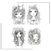 cute girl clear silicone stamps scrapbooking crafts decorate photo album embossing cards making clear stamps new