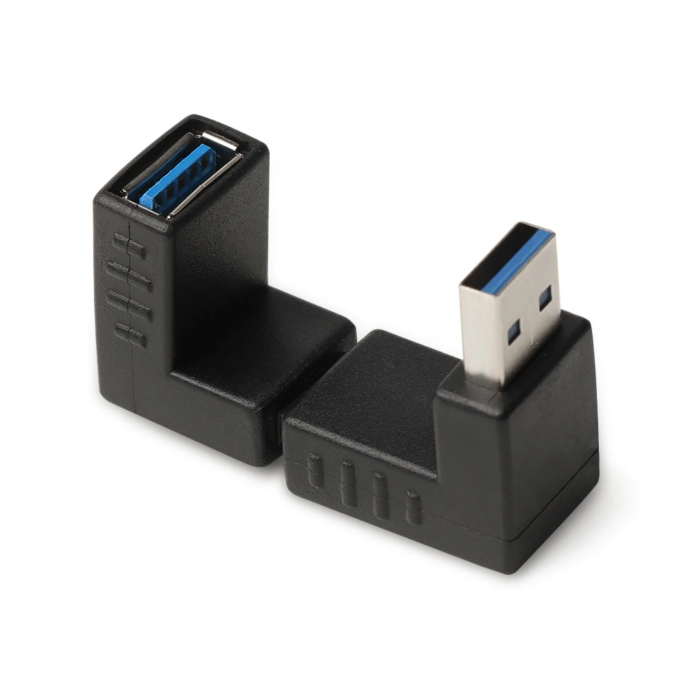 90 градусов USB 3 0 A штекер-гнездо левый и правый угловой адаптер AM/AF разъем для