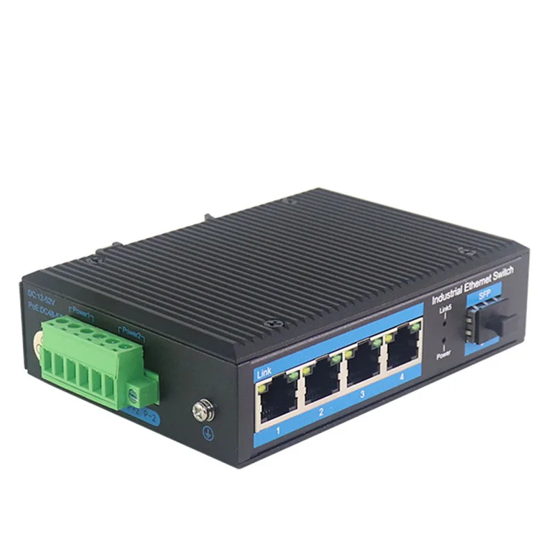 

Industrial Ethernet Switch Optical Fiber Transceiver Gigabit 1 Optical 1/4/8 RJ45 Connector SFP Network Monitoring Switch Rail