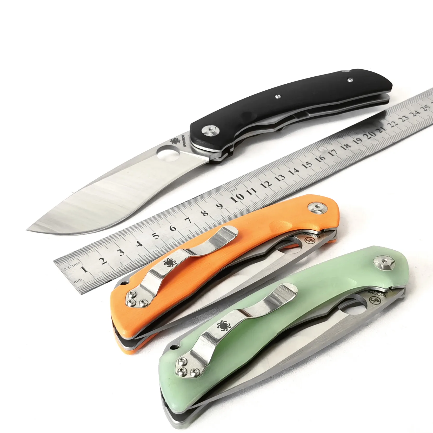 

D2 Blade C239 Amalgam Flipper Knife 3.8" S30V Blade/G10 Handles Outdoor Camping Hunting Pocket Kitchen Tool EDC Knife Tools