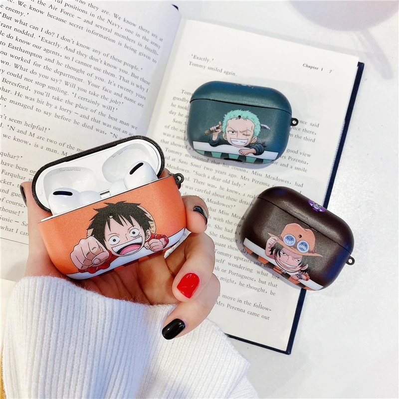 Мультфильм one piece Луффи Зоро ace чехол Bluetooth беспроводной Чехол для гарнитуры для Apple Airpods pro 3 2 модные милые наушники мягкий чехол
