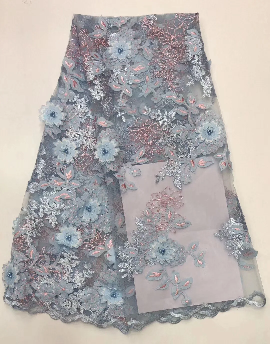 2020 вышитая Пионовая кружевная ткань открытая одежда сетчатая с вышивкой цветы