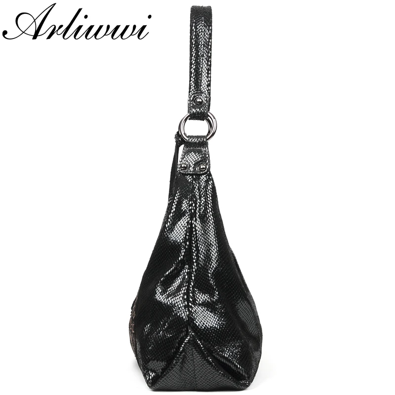 Arliwwi 100% натуральная кожа женская винтажная вышивка мягкие сумки Хобо из