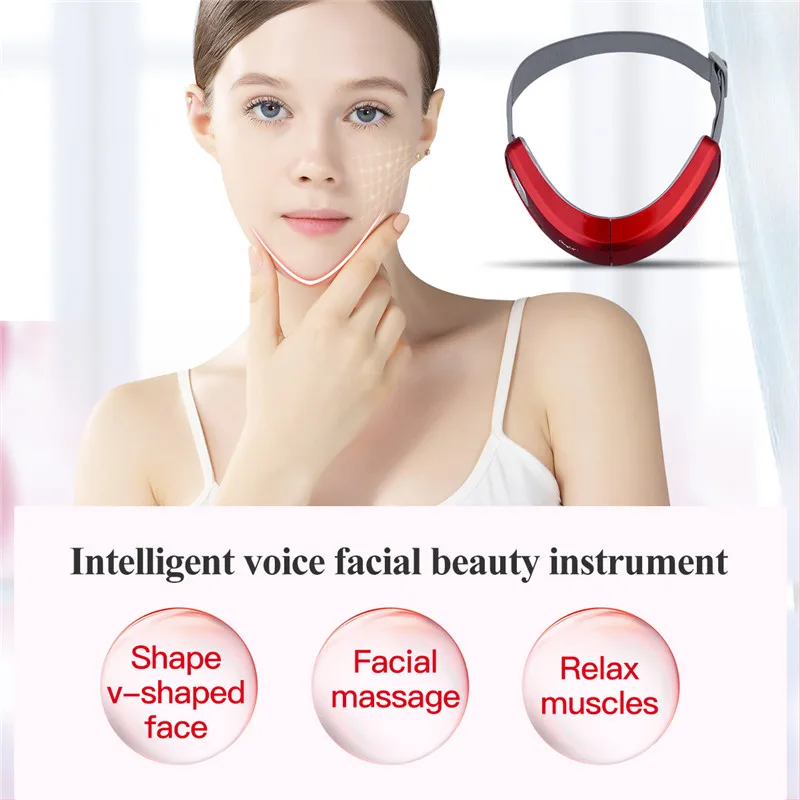 CkeyiN Photon V Форма Лифтер для лица Электрический подтяжка кожи уменьшает двойной