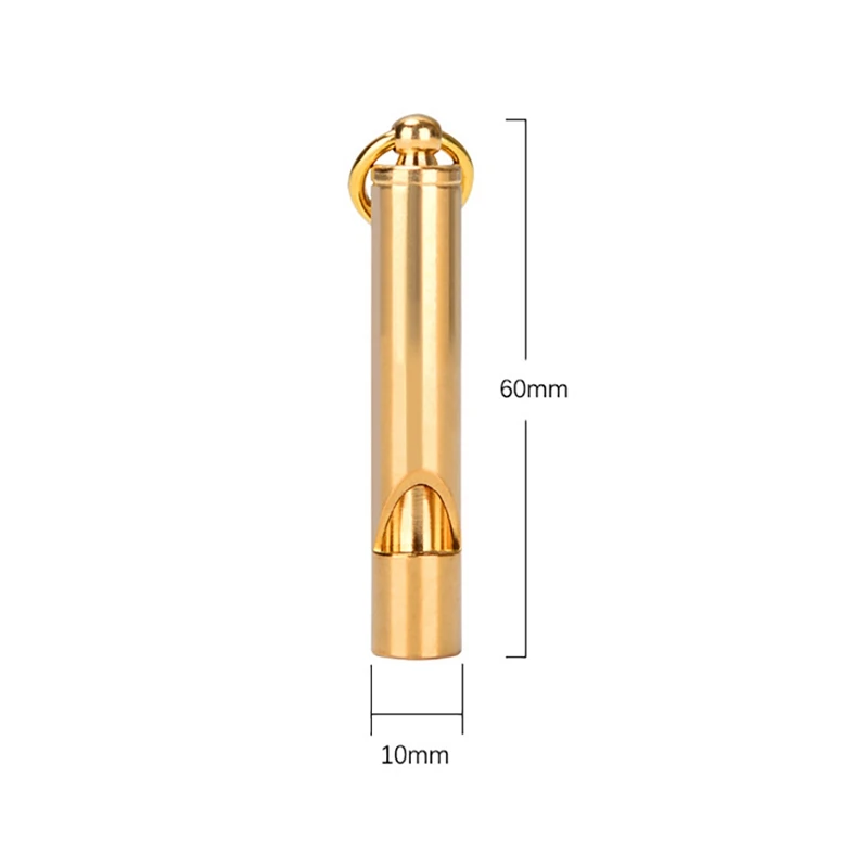 2-in-1 Practical Durable Camping Gear Whistle Bottle Opener Handmade Polishing Brass Gold Keychain Pendant Ornament Multi-tool | Спорт и
