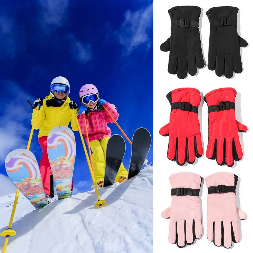 Зимние Нескользящие теплые ветрозащитные водонепроницаемые лыжные перчатки с длинным рукавом для сноуборда