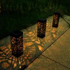 Декоративные светодиодные светильники на солнечных батареях светильник на открытом воздухе Водонепроницаемый полые светильник лужайки садовая декоративная Солнечная Батарея солнца светильник рождественские уличные фонари светильник s