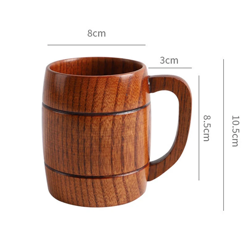 500 мл деревянный пивной Чай Кофе чашка стакана воды теплозащитные вечерние