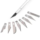 Скальпель VOLEEDC с металлической ручкой, 9 лезвий, резак для дерева и бумаги, ручка для ремесла, ножи, Гравировальный нож, ручные инструменты для ремонта сделай сам